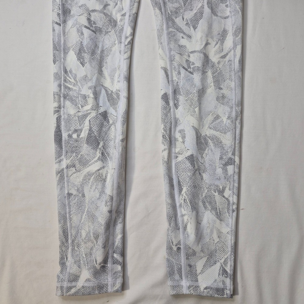 Lululemon Speed Up Tight Womens 8 White Grey Abstract Luxtreme Running Leggings - Picture 3 of 12